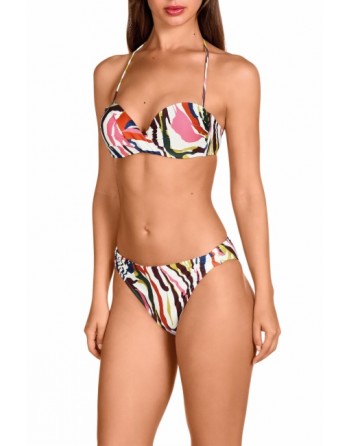 Bikini Bandeau-Rayas...